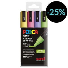 Retoladors Posca PC-5M 1,8-2,5mm brillants 4 colors