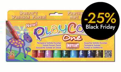 Témpera sòlida Playcolor 10g 12 colors