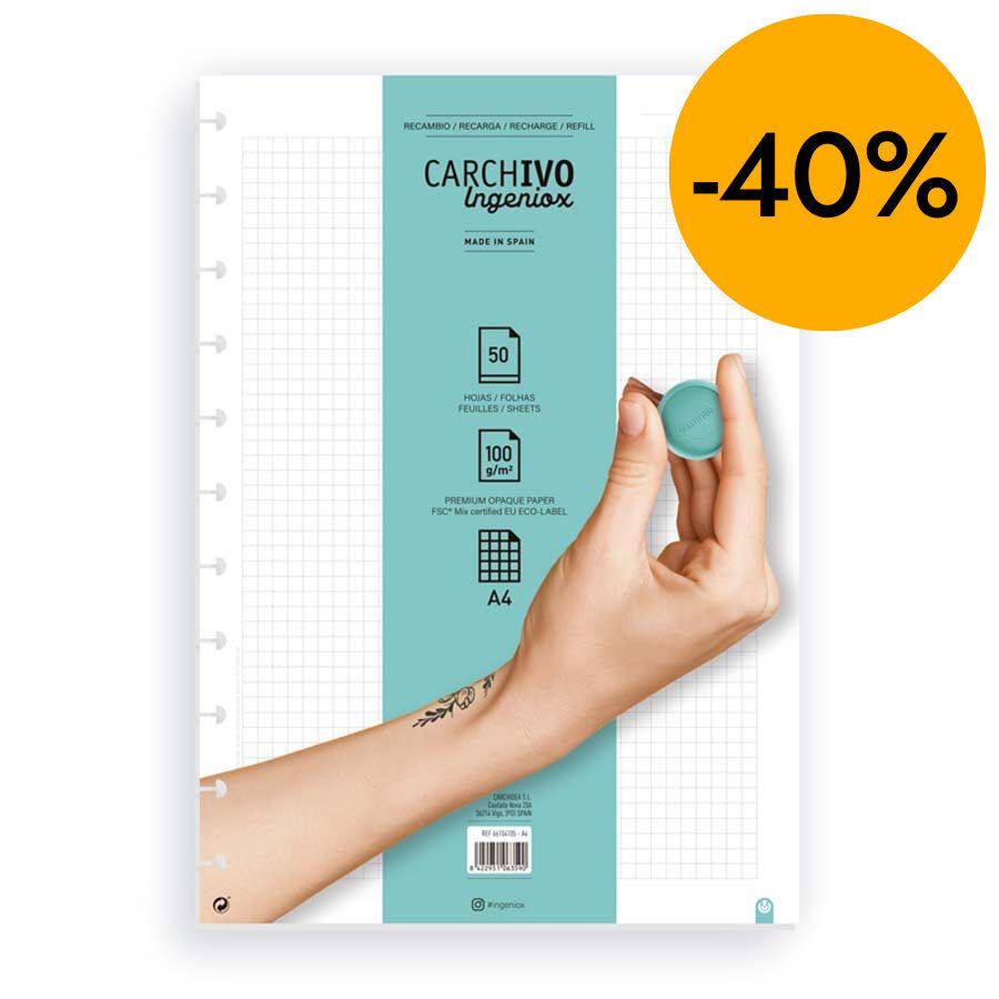 Recambios Ingeniox A4 50H Cuadr&iacute;cula 5x5