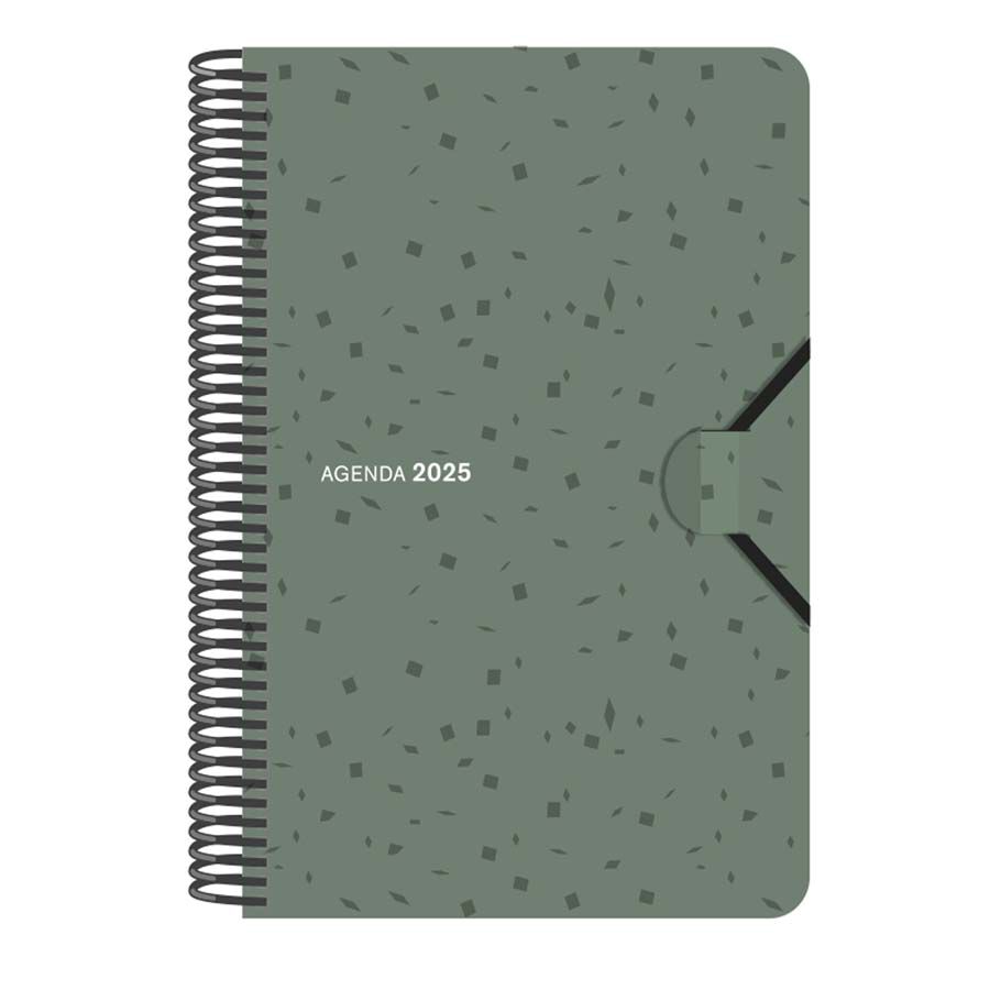 Agenda espiral Senfort A5 setm/vista catal&agrave; 2025 seoul verd
