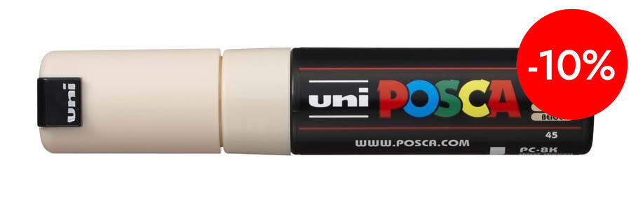 Rotulador Posca PC-8K 8mm beige