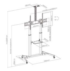 Suport mòbil per a monitors Traulux 60 a 86 + suport càmera
