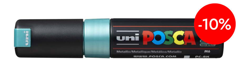 Retolador Posca PC-8K 8mm verd metall