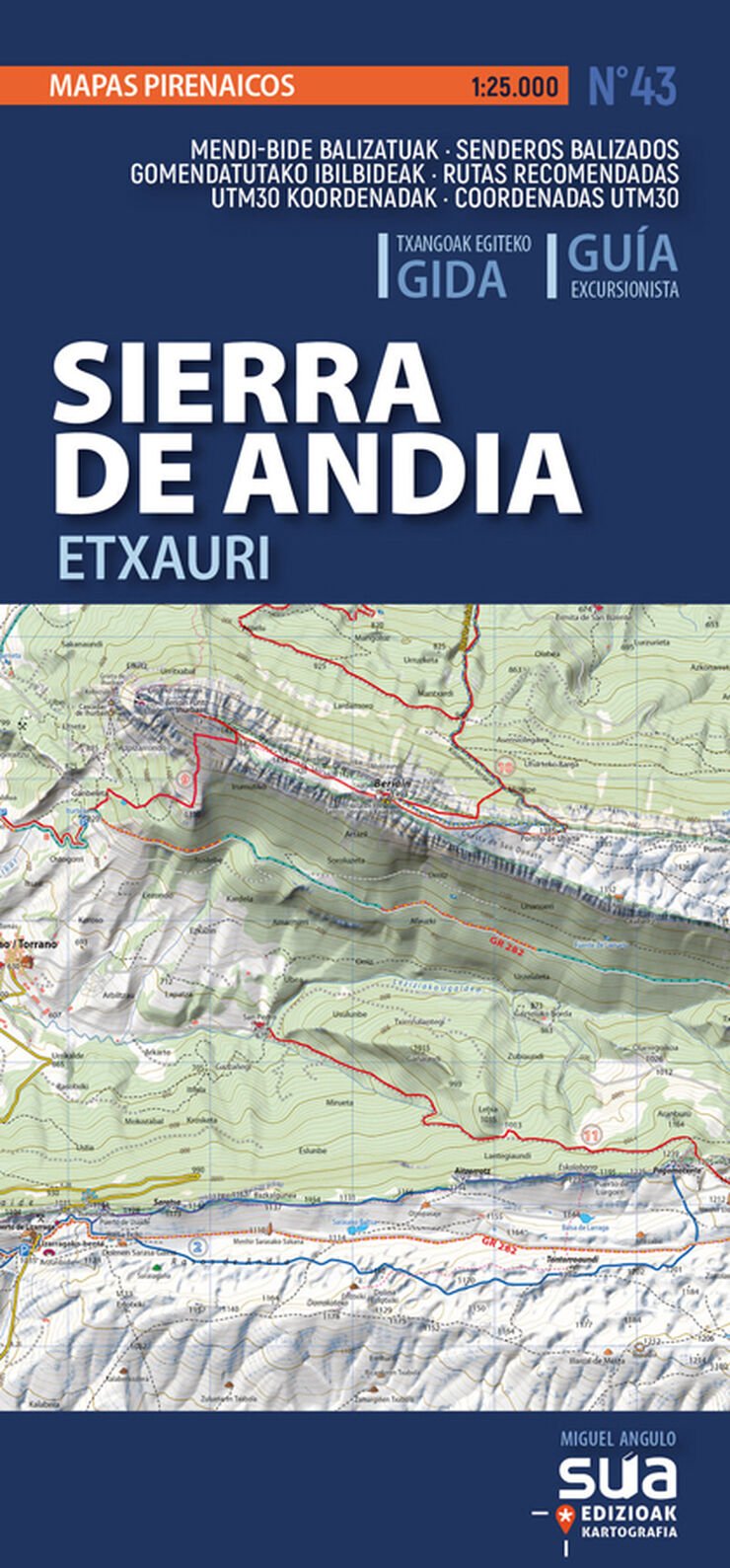 Sierra de And&iacute;a-Etxauri - Mapas pirenaicos
