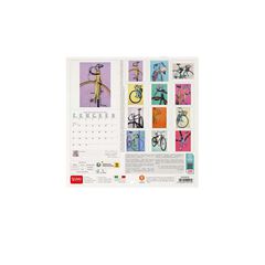 Calendari paret Legami 18X18 2024 Bike Art