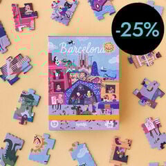 Puzle de 36 peces Night & Day In Barcelona