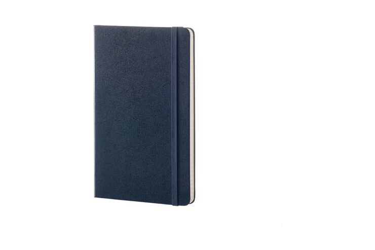 Libreta Moleskine L Azul Oscuro Liso