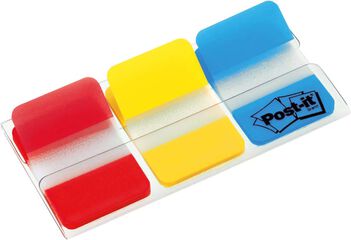 Post-it Index rígid vermell/groc/blau
