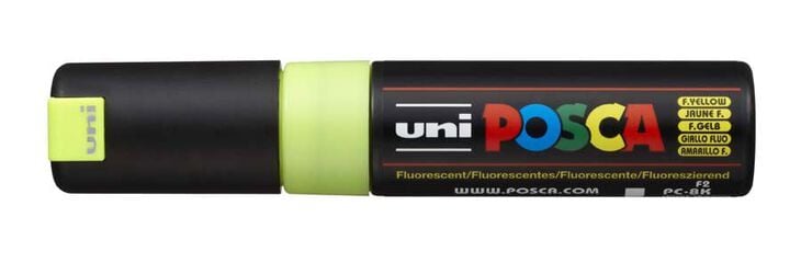 Retolador Posca PC-8K 8mm groc fluorescent