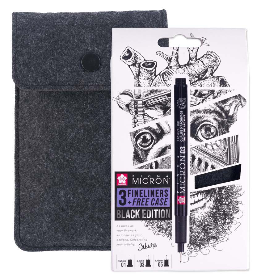 Set Pigma Micron Black Edition 3u