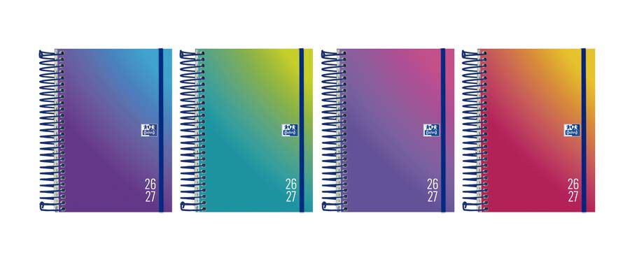 Agenda Escolar Oxford Gradient 1/8 D&iacute;a/p&aacute;g Castellano 2026-2027