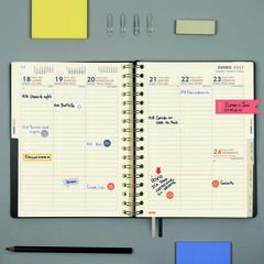 Agenda Finocam 16M Tempus 1/4 Sem/Vista Vertical Castellano 2026-27 Negro