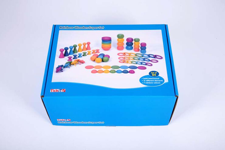 Conjunt peces fusta Rainbow
