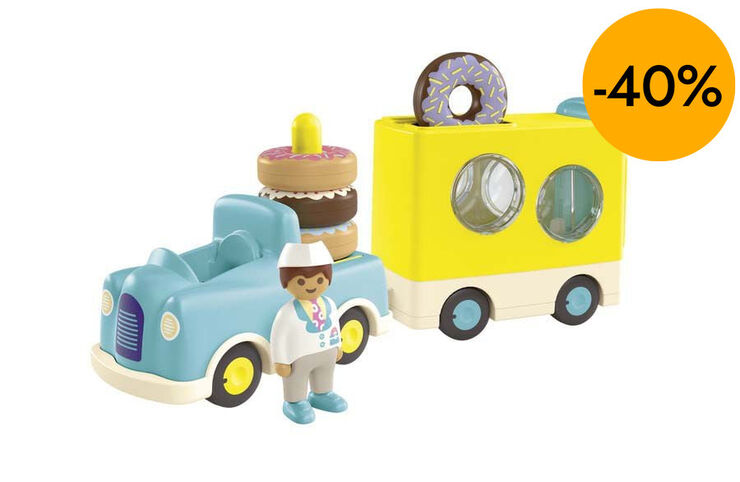 Playmobil Junior Cami&oacute;n de D&oacute;nut 71702