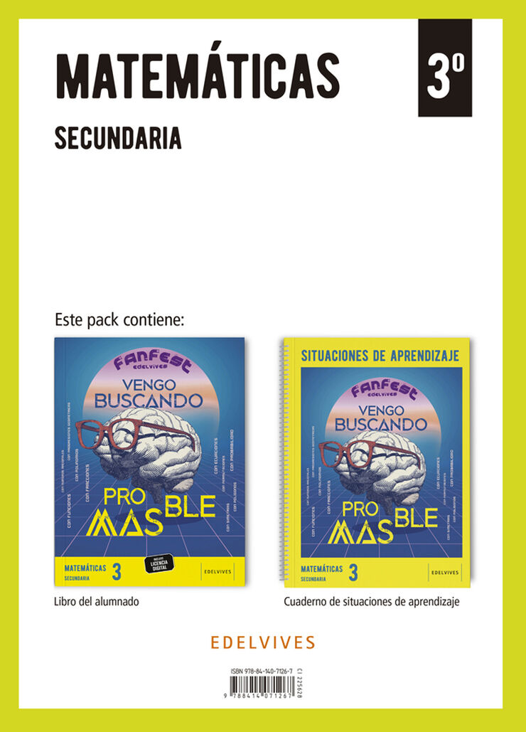 Proyecto: FanFest Matem&aacute;ticas 3 Secundaria. Libro del alumnado + Cuaderno