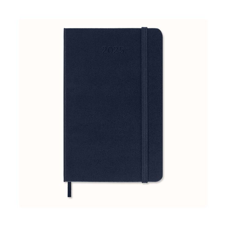 Agenda Moleskine 12m día/pág 2025 Pocket azul marino