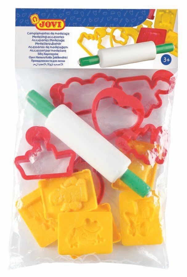 Moldes para plastilina Jovi 12u + 1 rodillo