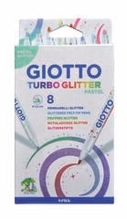 Retoladors Giotto Turbo Glitter pastel 8 colors
