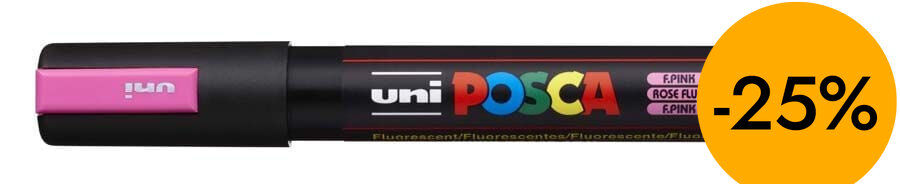 Rotulador Posca PC-5M 1,8-2,5mm rosa fluorescente