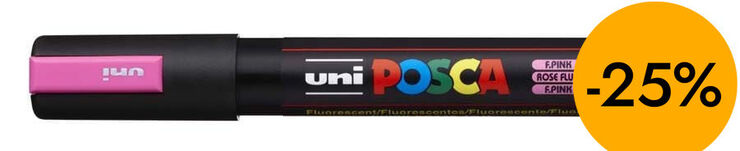 Rotulador Posca PC-5M 1,8-2,5mm rosa fluorescente