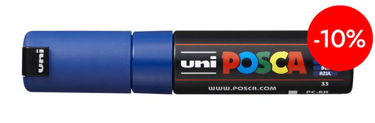 Rotulador Posca PC-8K 8mm azul