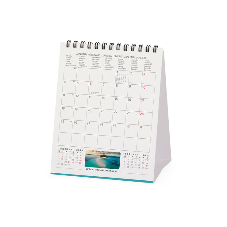 Calendario Legami 12x14,5 Sobremesa Vitamin Sea Multiling&uuml;e 2027