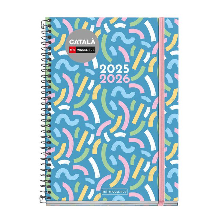 Agenda escolar Miquelrius Plus día/pág cat 2025-26 Serpentina