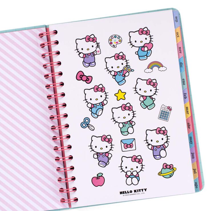 Agenda escolar Mr. Wonderful Hello Kitty setm/vista cas 2025-26 Nunca te olvides de sonreír