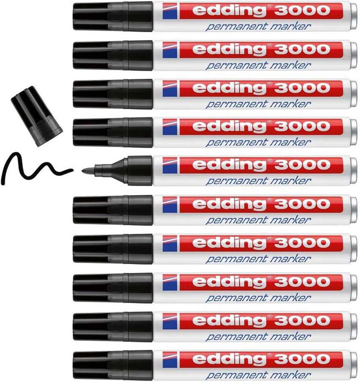 Retolador permanent Edding 3000 negre