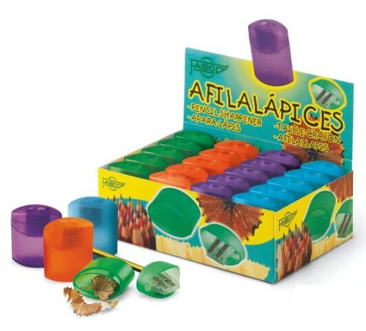 Sacapuntas con dep&oacute;sito Faibo doble 20u