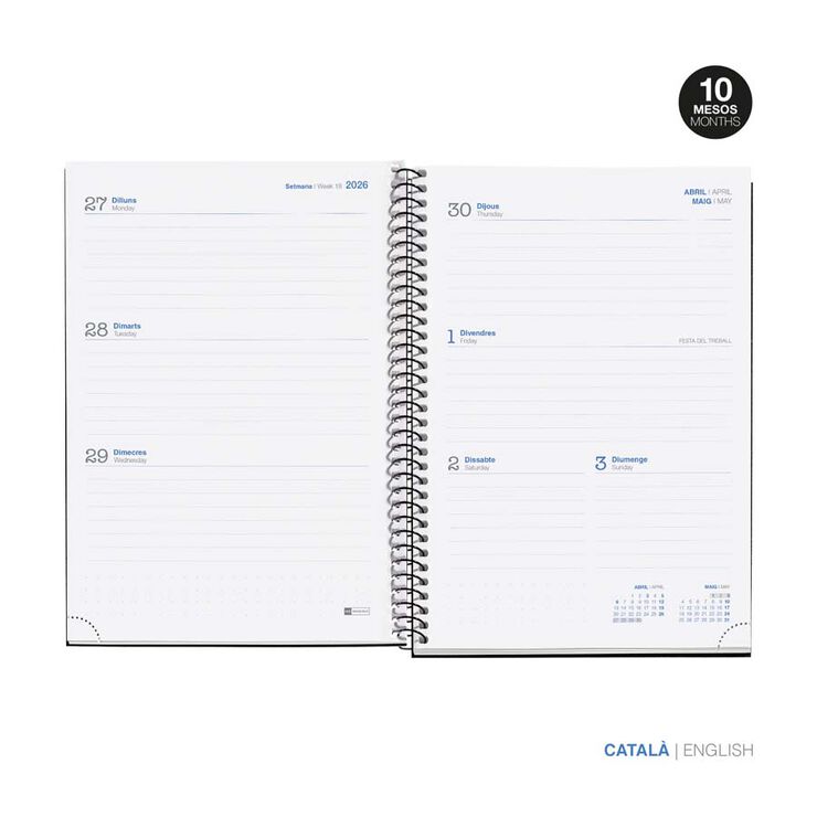 Agenda escolar Miquelrius Plus setm/vista cat 2025-26 Basic blau
