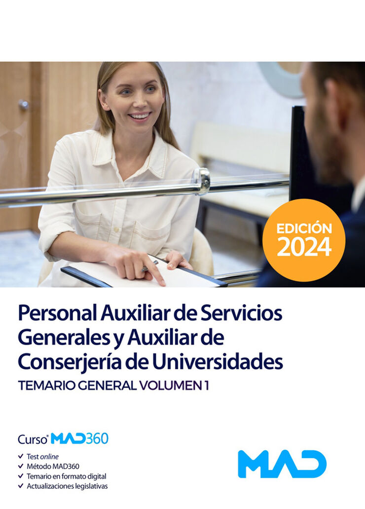Personal Auxiliar de Servicios Generales y Auxiliar de Conserjería de Universidades. Temario general volumen 1