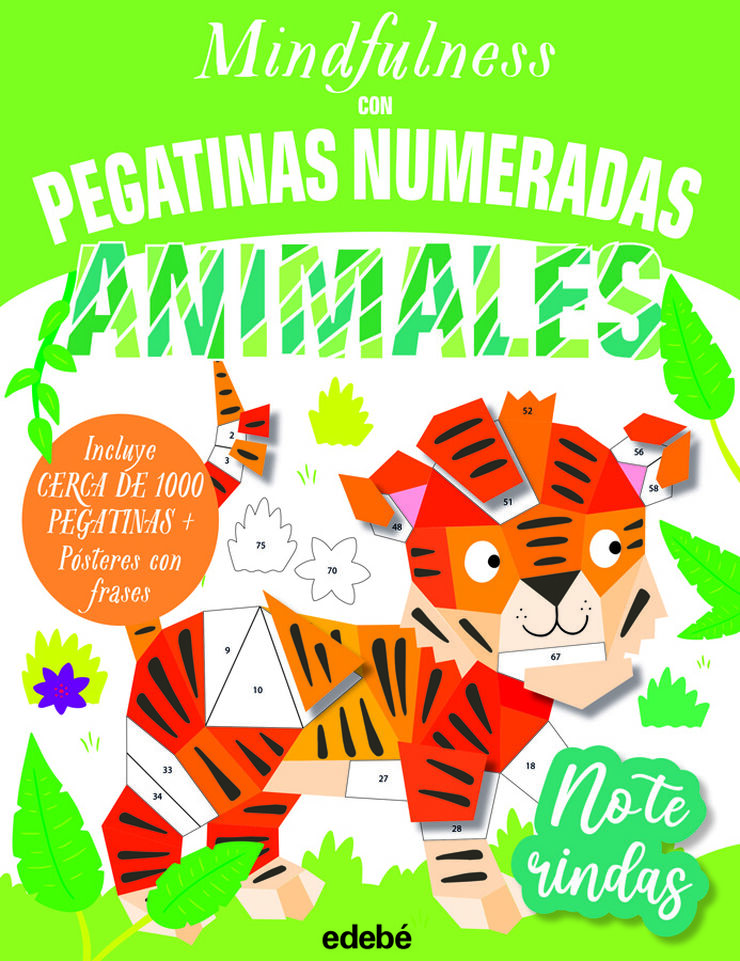 Mindfulness con pegatinas numeradas: Animales