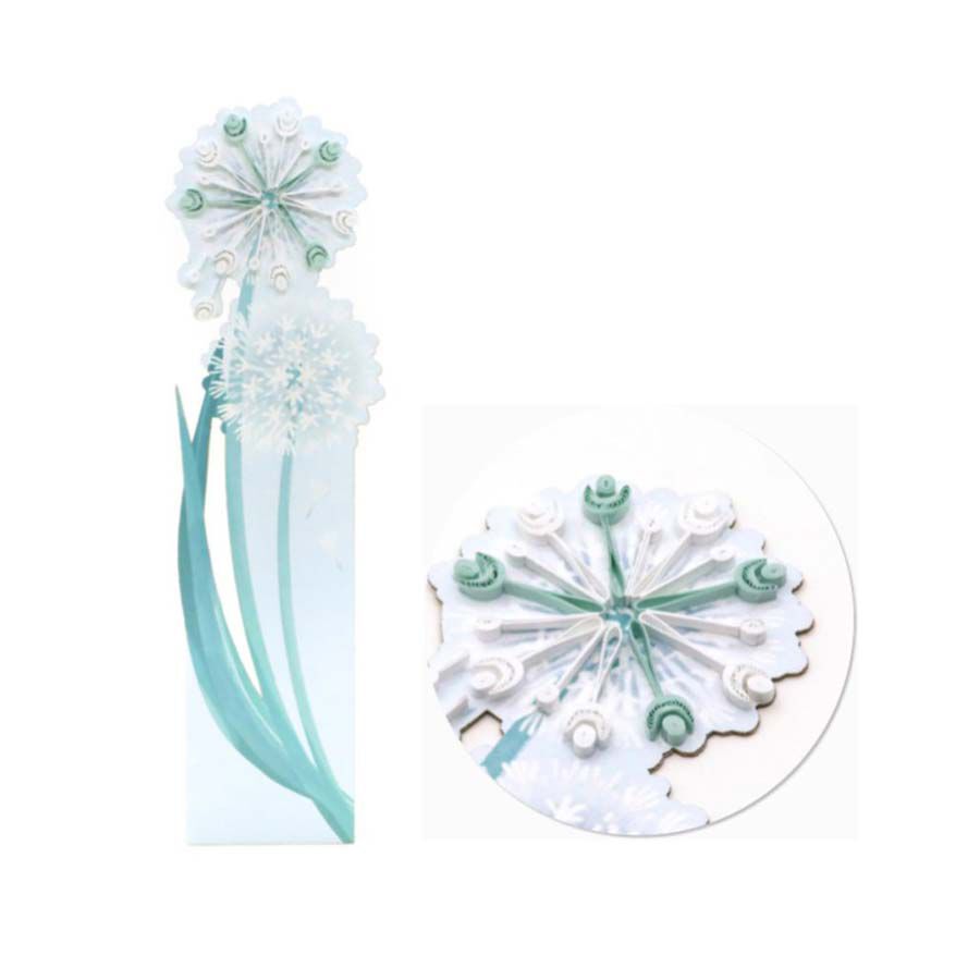 Punto de Libro Origamo Diente de Le&oacute;n