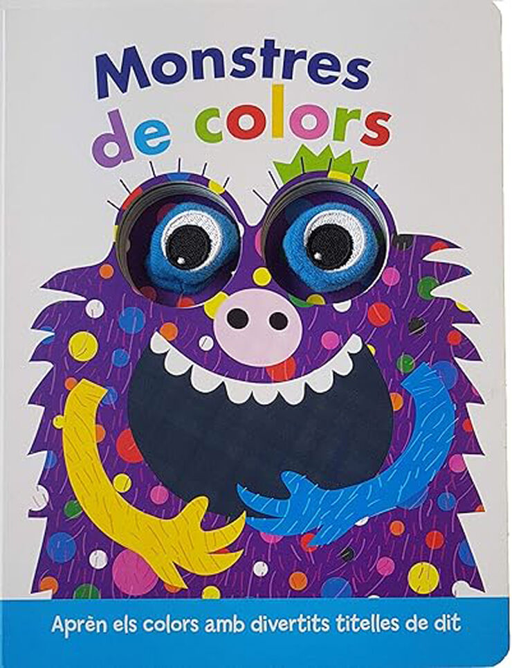 Llibre amb titelles de dit. Monstres de colors