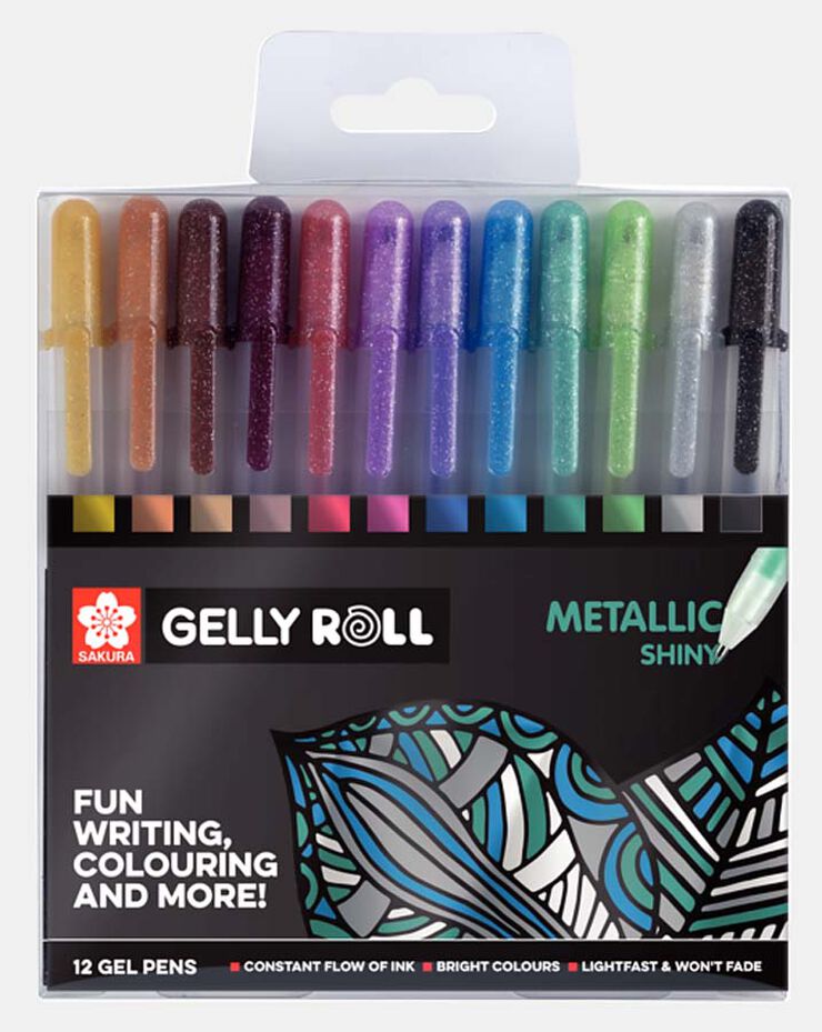 Rotuladores Sakura Gelly Roll Metal 12 colores