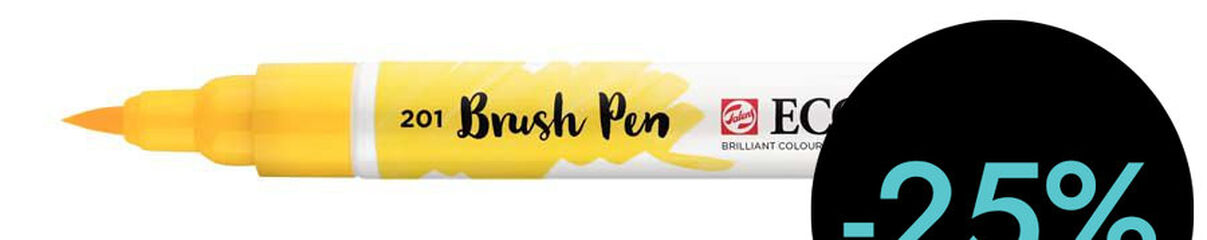 Retolador Ecoline Brush Pen groc clar 201