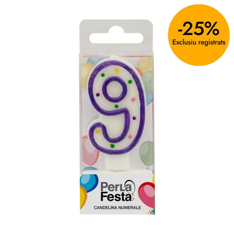Vela de cumplea&ntilde;os n&ordm;9