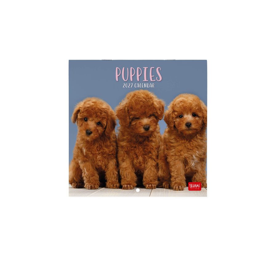 Calendario Legami 18x18 Pared Puppies Multiling&uuml;e 2027