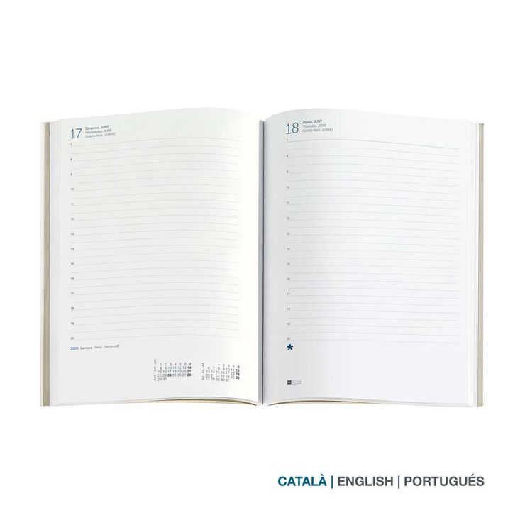 Agenda Miquelrius Plus 15x21 día/pág catalán 2026 Color Block