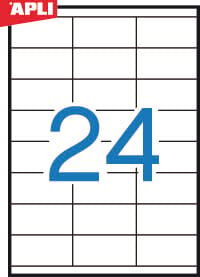 Etiqueta Apli Inkjet/Laser/Fotoc.35x70mm 100 hojas