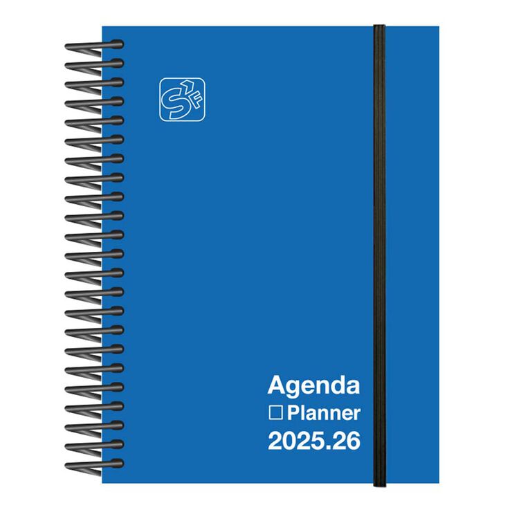 Agenda escolar Senfort 16 meses sem/vista catalán 2025-26 azul pastel