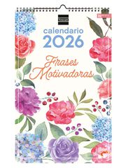Calendario pared Finocam espiral 25x40 Frases motivadoras 2026 castellano