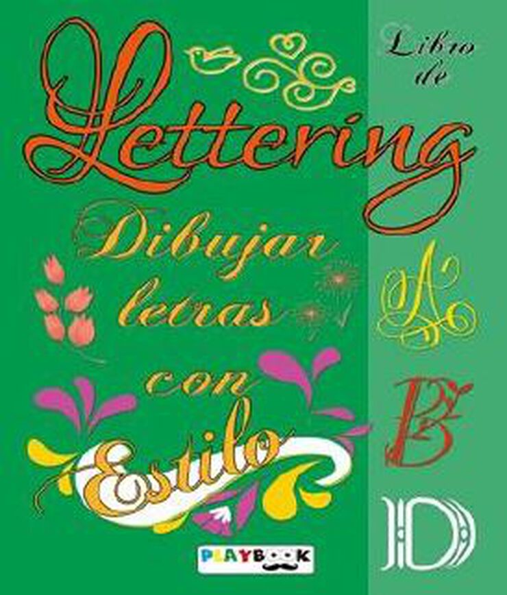 Lettering dibujar letras. Verde