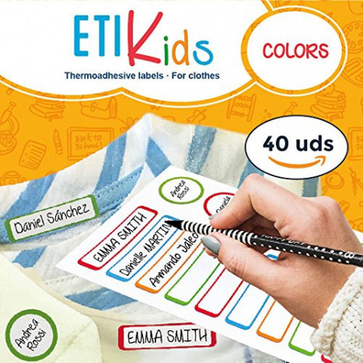 ETIQUETA TERMOADHESIVA TEXTIL 40Un. COLO