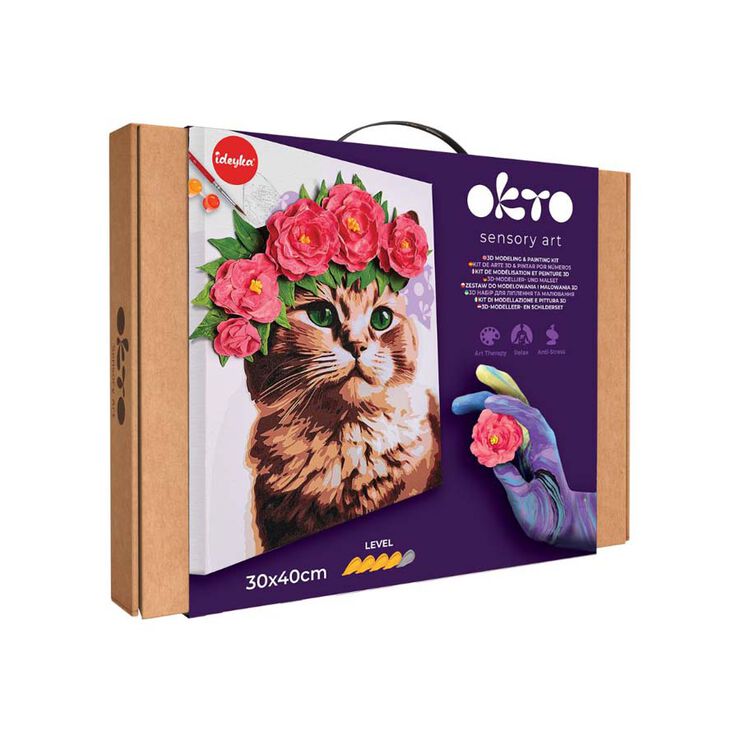 Okto Pintura sensorial 3D + Números Gato