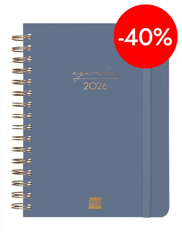 Agenda Finocam Alma E10 1dia/p&agrave;g cas 2026 blau