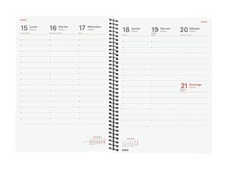 Agenda Finocam Opaque Setmana Vista Vertical 2027 Castell&agrave; Negre