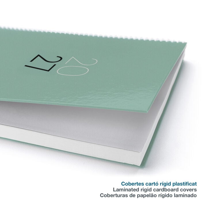 Agenda Miquelrius Especial Plus Setmana Vista Catal&agrave; Calm 2027 Aqua