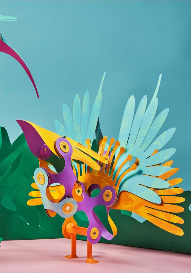 Construcción Magnética Clixo Pájaros 22 piezas